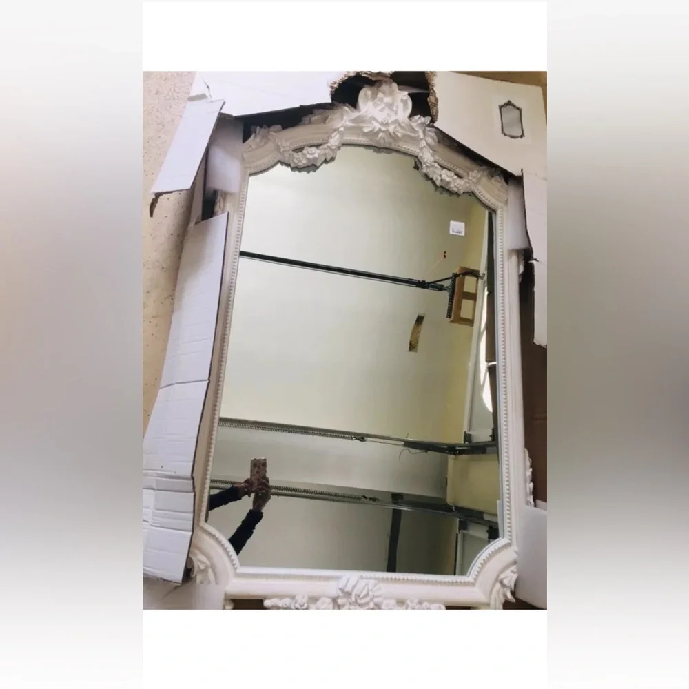 BRAND NEW RACHEL ASHWELL SHABBY CHIC Elegant White Ornate Wall Mirror